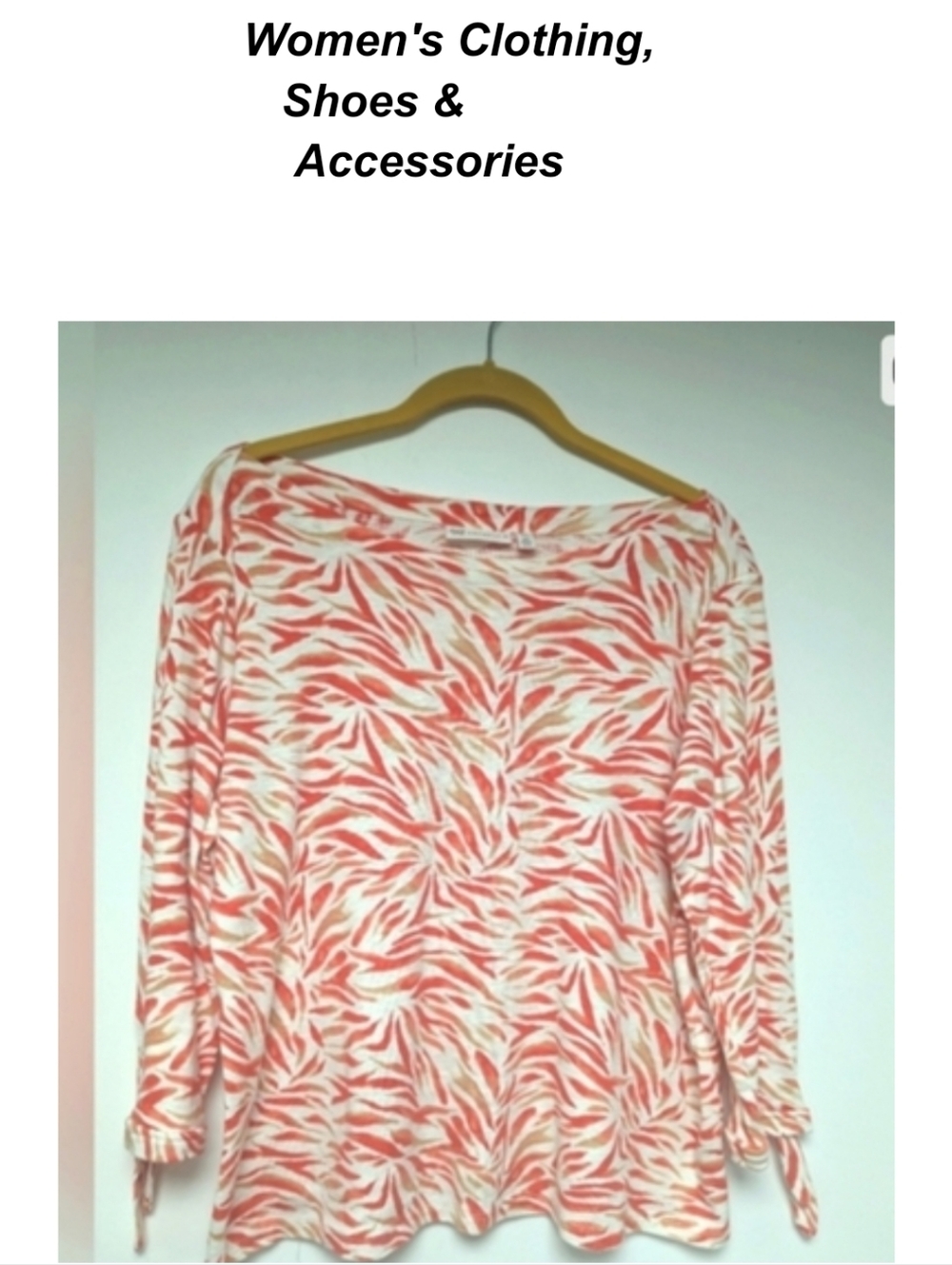 Top. Rafaella. Top. Large. Hot pinks, ivory and cream zebra print.